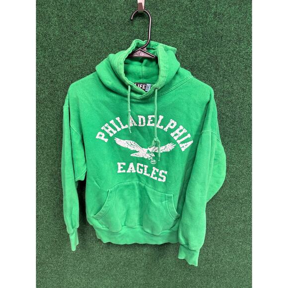 Philadelphia Eagles Kelly Green Sz Medium Pullover Sweatshirt Hoodie UNISEX - Picture 1 of 6